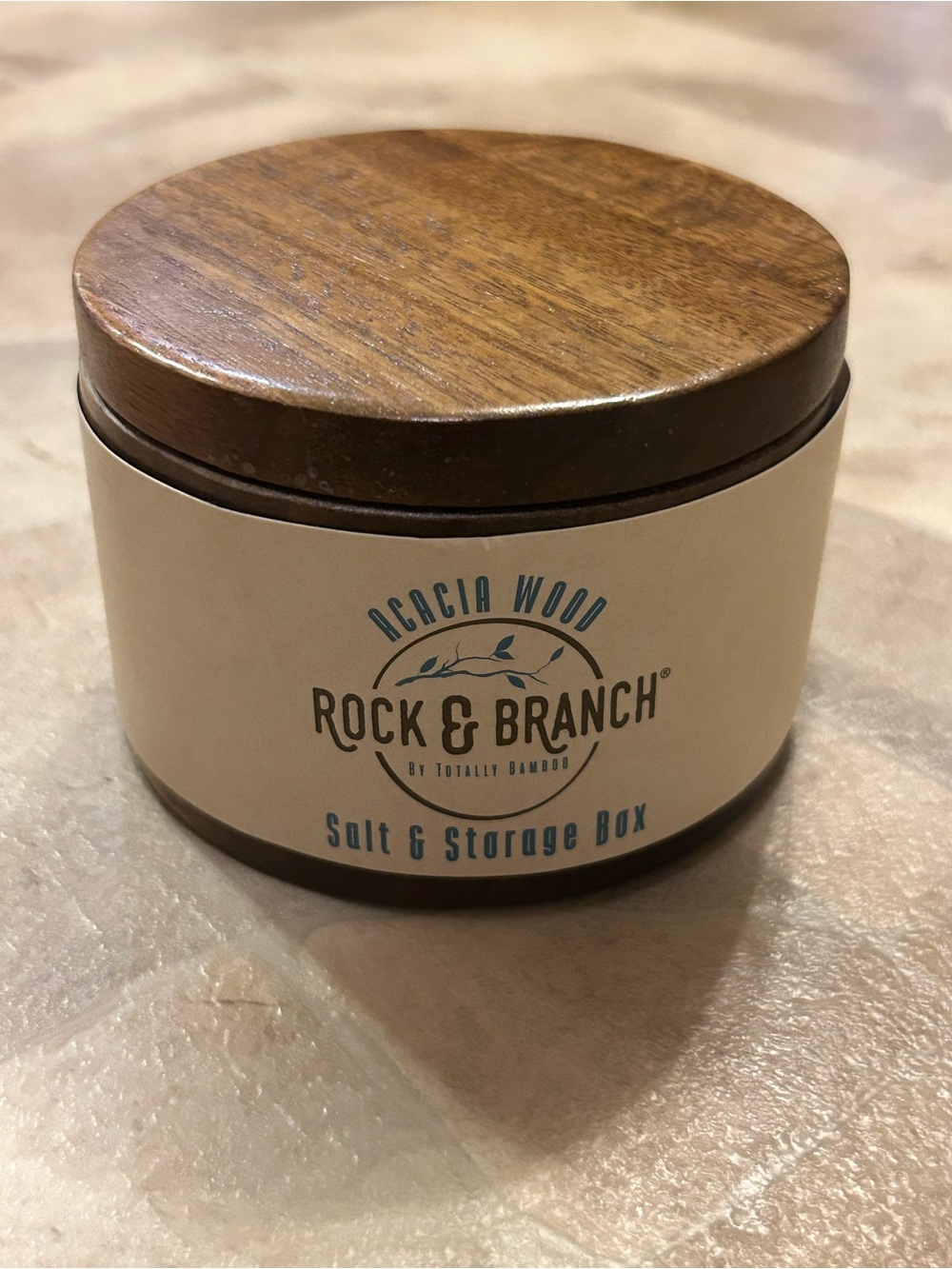 Acacia Salt Cellar Wood Salt Box 3.25x2.5 Inches & Spice Box With Swivel Cover